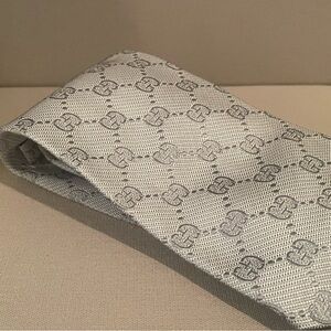 Gucci Gray Monogram Men's Tie